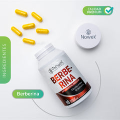 Berberina 97% HCL - 60 Cápsulas de 500 mg