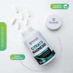 Citrato de Magnesio - 60 Cápsulas de 500 mg