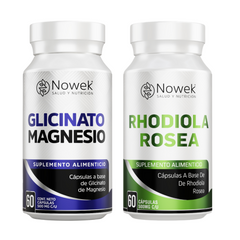 Kit Rhodiola Rosea + Glicinato de Magnesio – 60 Capsulas 500mg