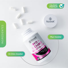 Myo + D-Chiro Inositol - 60 cápsulas de 500 mg