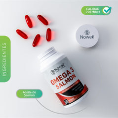 Aceite Omega 3 De Salmón 220 (DHA) 160 (EPA) - 60 cápsulas de 500 mg
