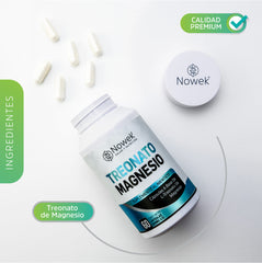 Treonato de Magnesio - 60 cápsulas de 500 mg