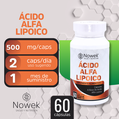 Ácido Alfa Lipoico - 60 Cápsulas de 500 mg