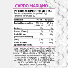 Cardo Mariano - 60 Cápsulas de 500 mg