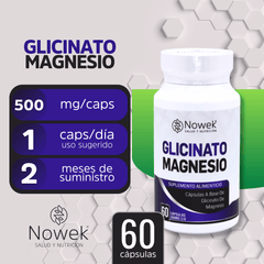 Glicinato de Magnesio - 60 Cápsulas de 500 mg