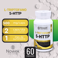 L-Triptófano + 5-HTP + Glicinato de magnesio + Oxido de zinc - 60 cápsulas de 500 mg