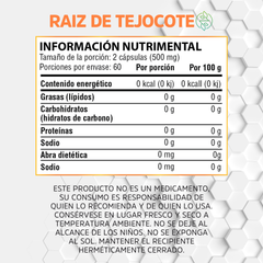 Raíz de Tejocote - 60 cápsulas de 500 mg