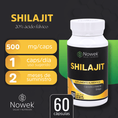 Shilajit - 60 cápsulas de 500 mg