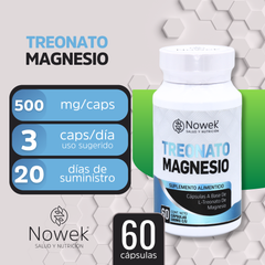 Treonato de Magnesio - 60 cápsulas de 500 mg