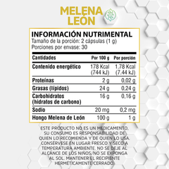 Melena de León - 60 cápsulas de 500 mg