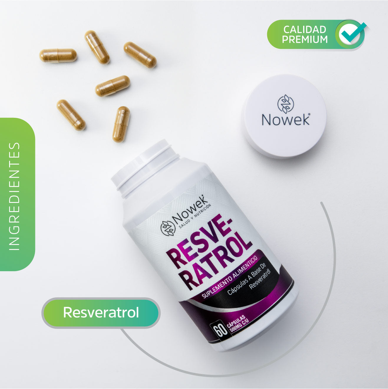 Kit NMN 30 Capsulas + Resveratrol 60 capsulas  – 500Mg