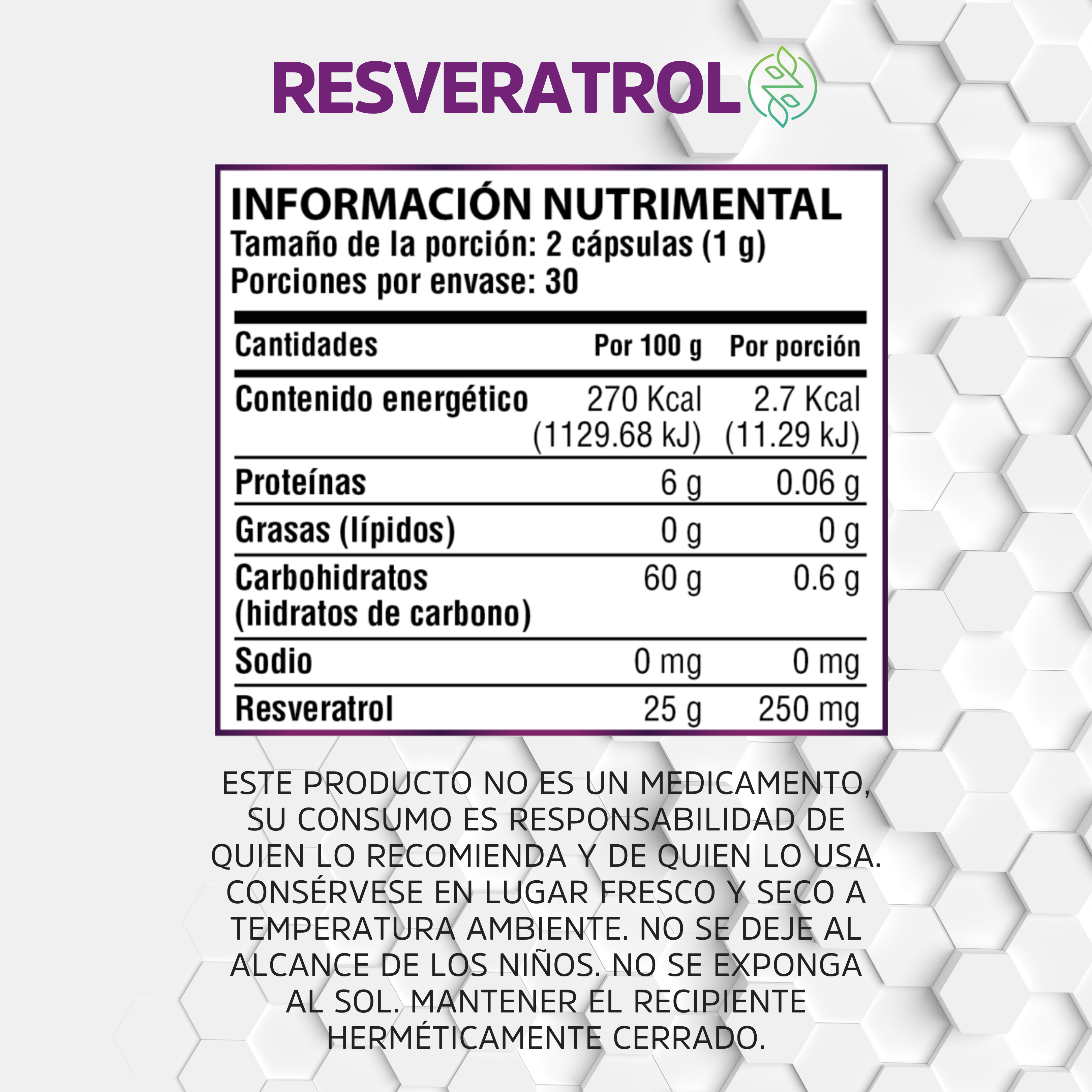 Kit NMN 30 Capsulas + Resveratrol 60 capsulas  – 500Mg